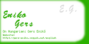 eniko gers business card